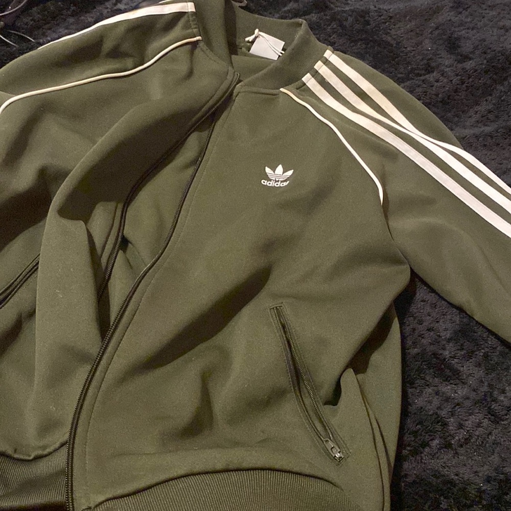 Adidas olive green jacket